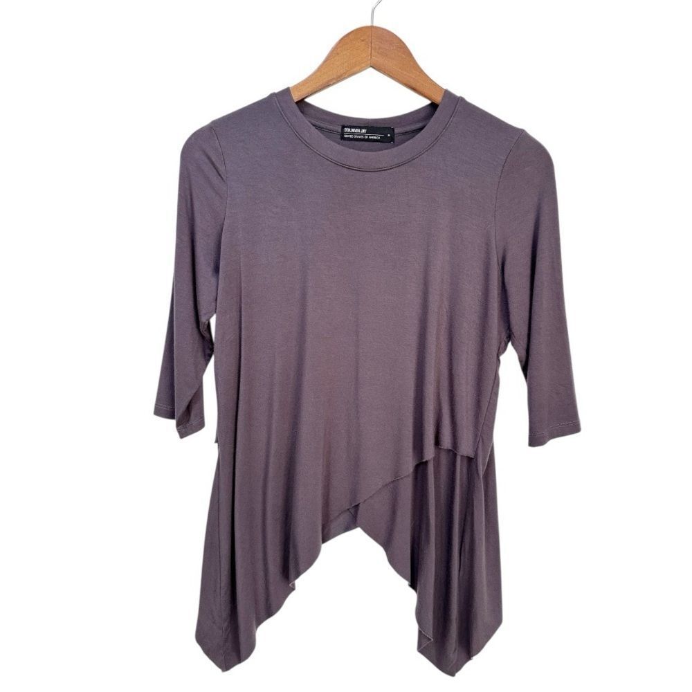 Benjamin Jay Revolve Asymmetrical Tulip Top Gray Size Medium
